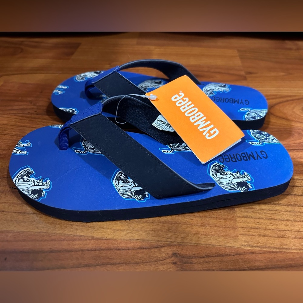 NWT! Youth Gymboree Tiger Flip-Flop Sandals